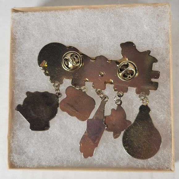 Set of 3 Floral Flowers Gardening Brooches & Pin - Picture 9 of 11